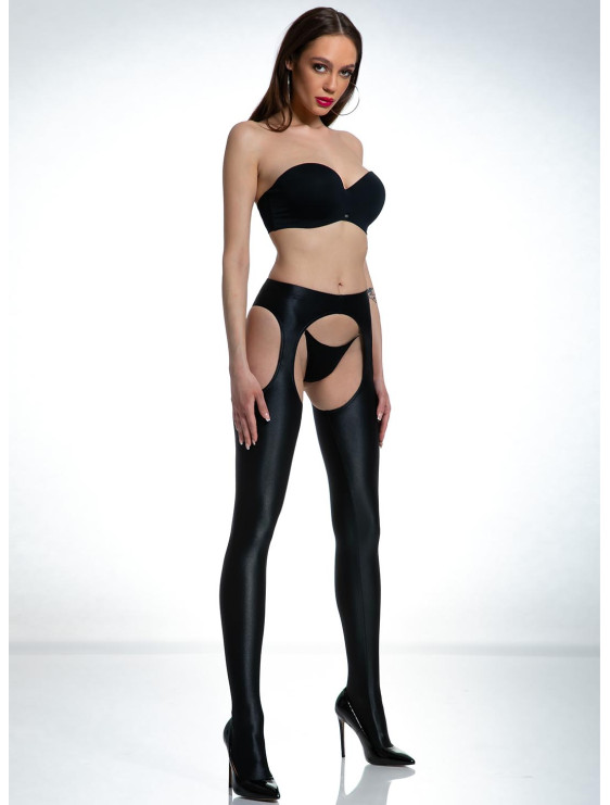 Collant ouvert Olivia imitation Latex