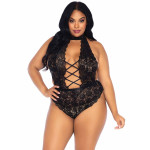 Body dentelle Leg Avenue grande taille Noir