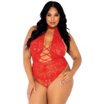 Body dentelle Leg Avenue grande taille Rouge