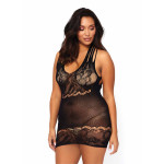 Nuisette opaque floral grande taille leg avenue