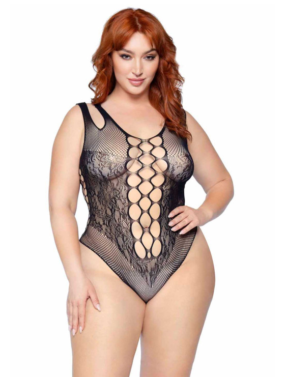 Body résille filet grande taille leg avenue noir